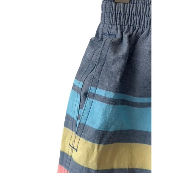 Chubbies Retro Set Faded Blue Heather with Stripes Men's Small 5.5" Swim Trunks - Picture 2 of 7